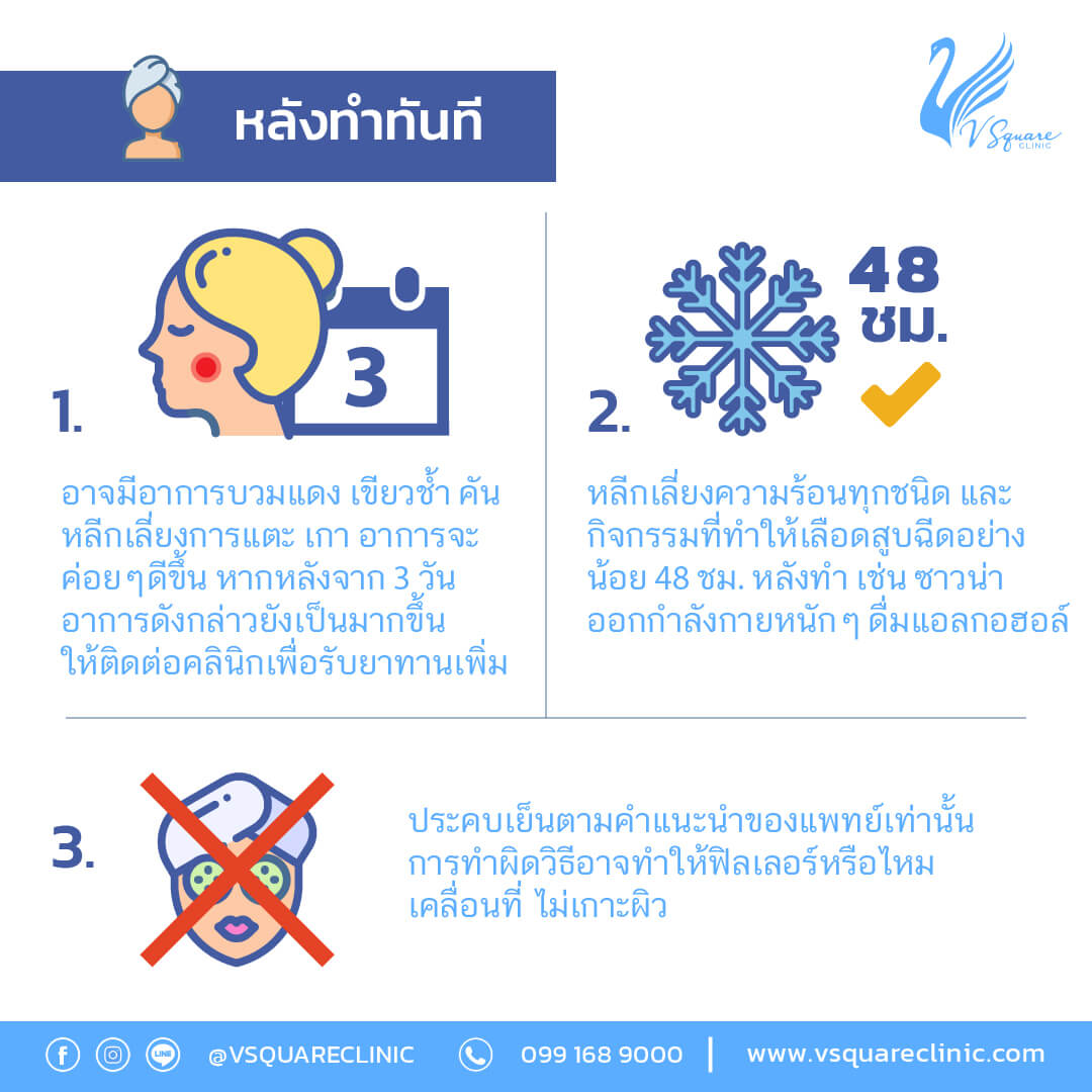การดูแลหลังฉีดฟิลเลอร์