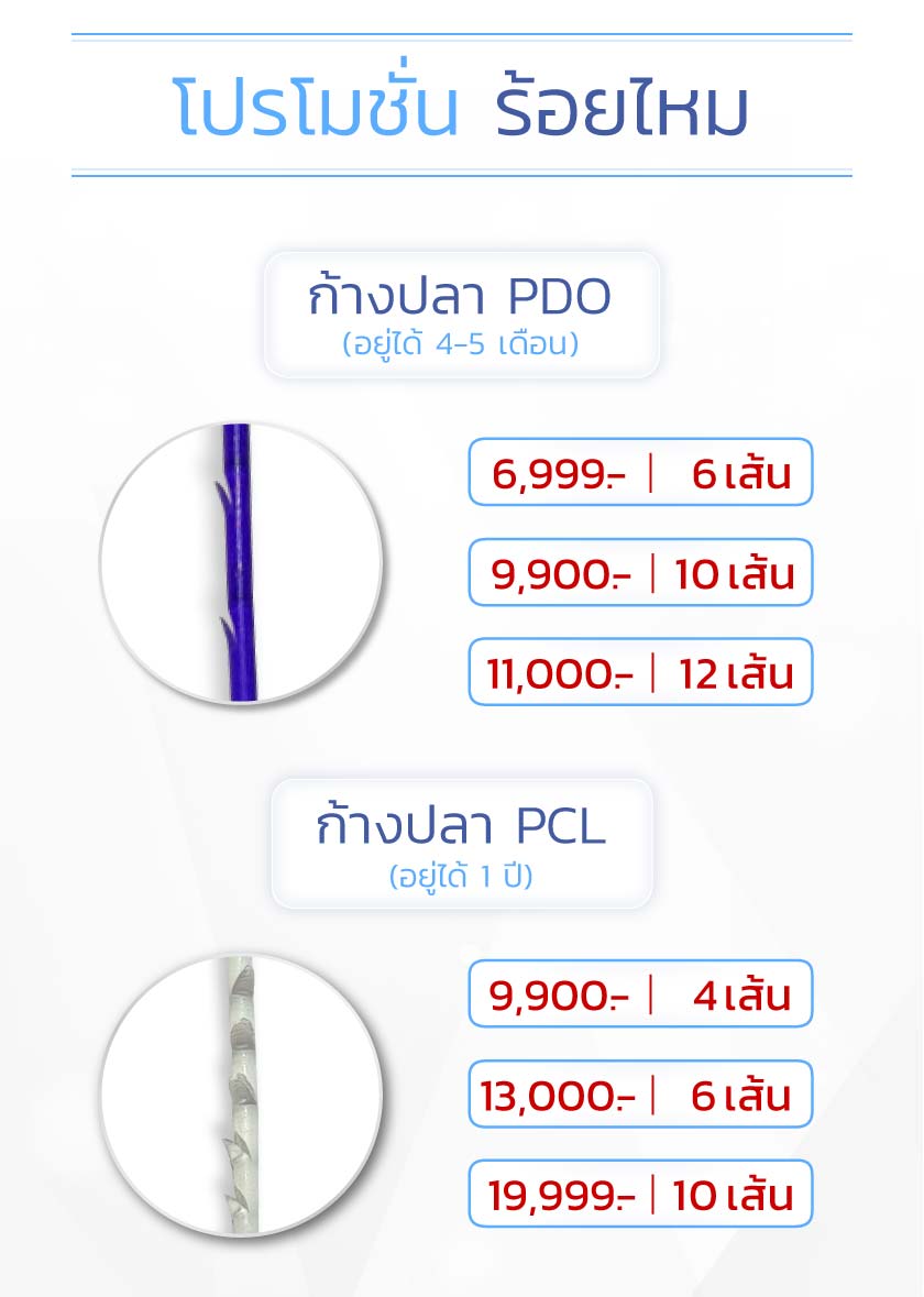 ราคาร้อยไหมหน้าเรียว
