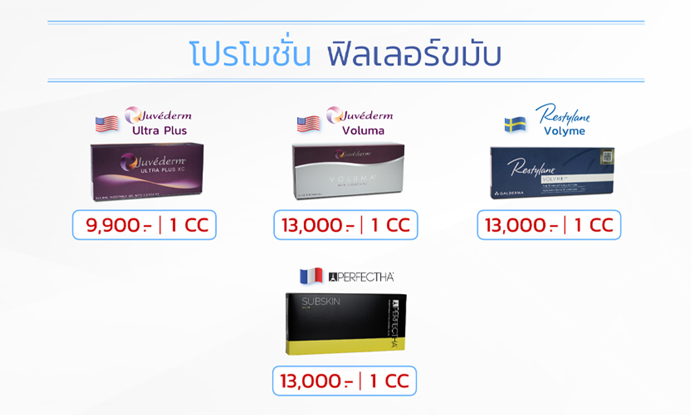ราคาฟิลเลอร์ขมับ