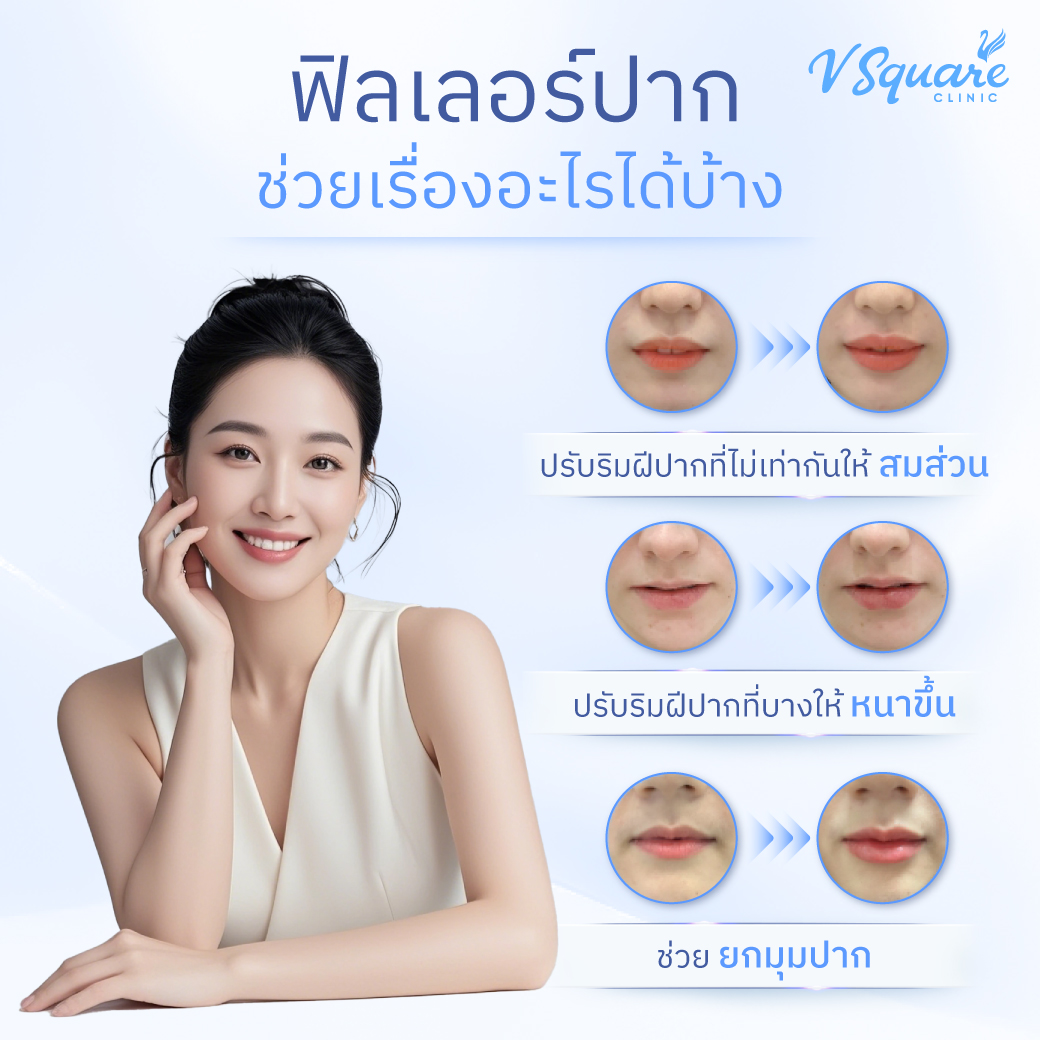 ฉีดฟิลเลอร์ยกมุมปาก แก้ปัญหาปากคว่ำ