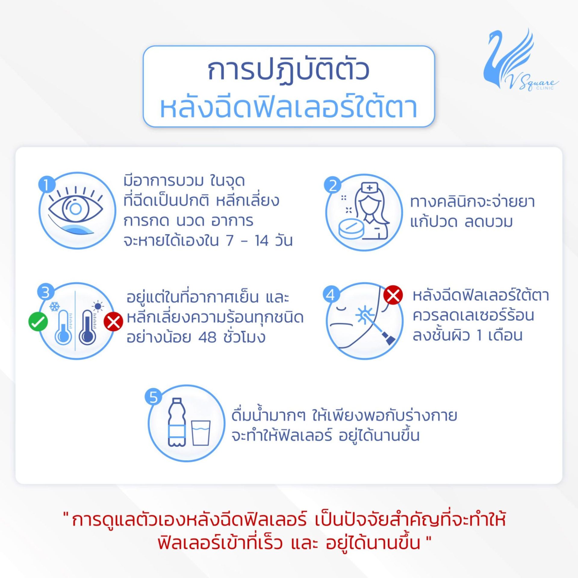 หลังฉีดฟิลเลอร์ใต้ตา