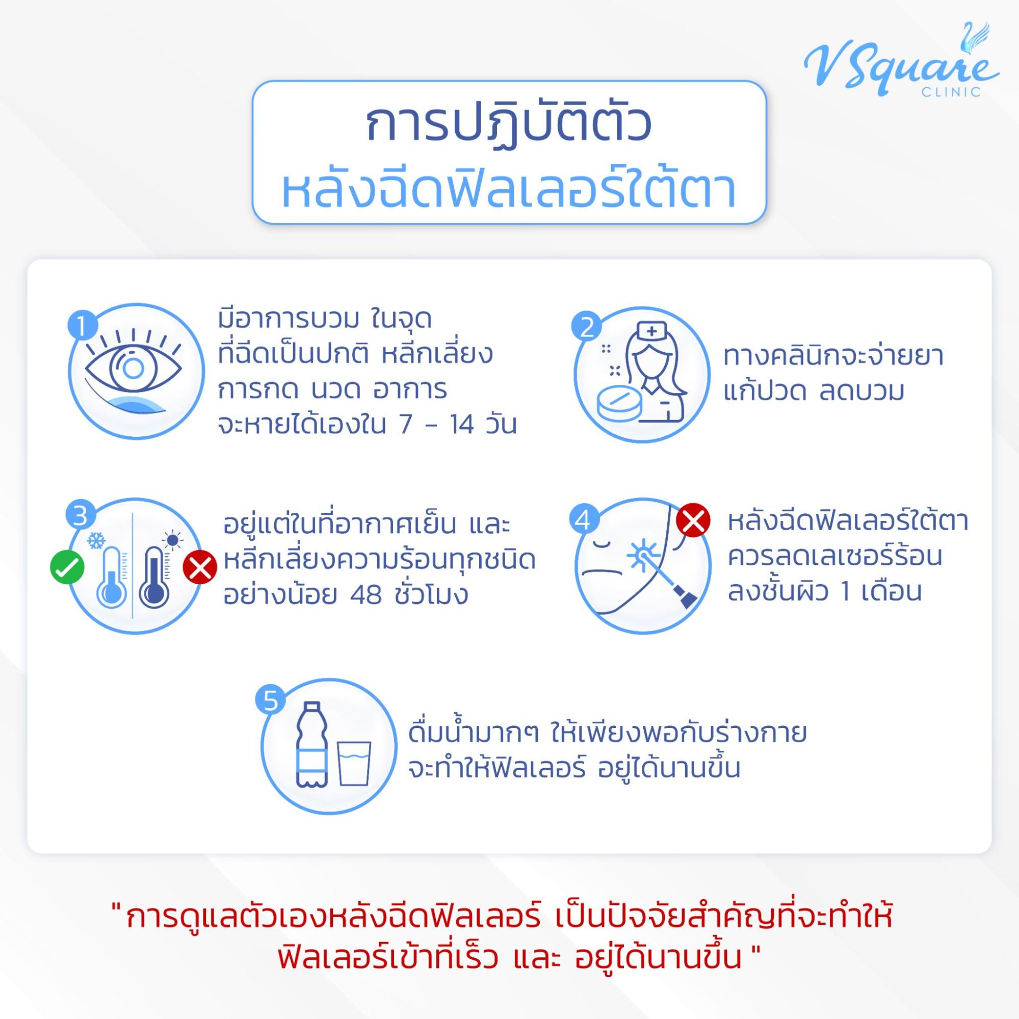 ดูแลหลังฉีดฟิลเลอร์ใต้ตา