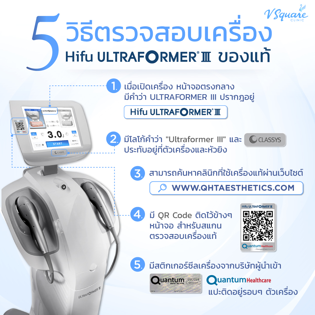 วิธีตรวจสอบเครื่อง Ultraformer III แท้